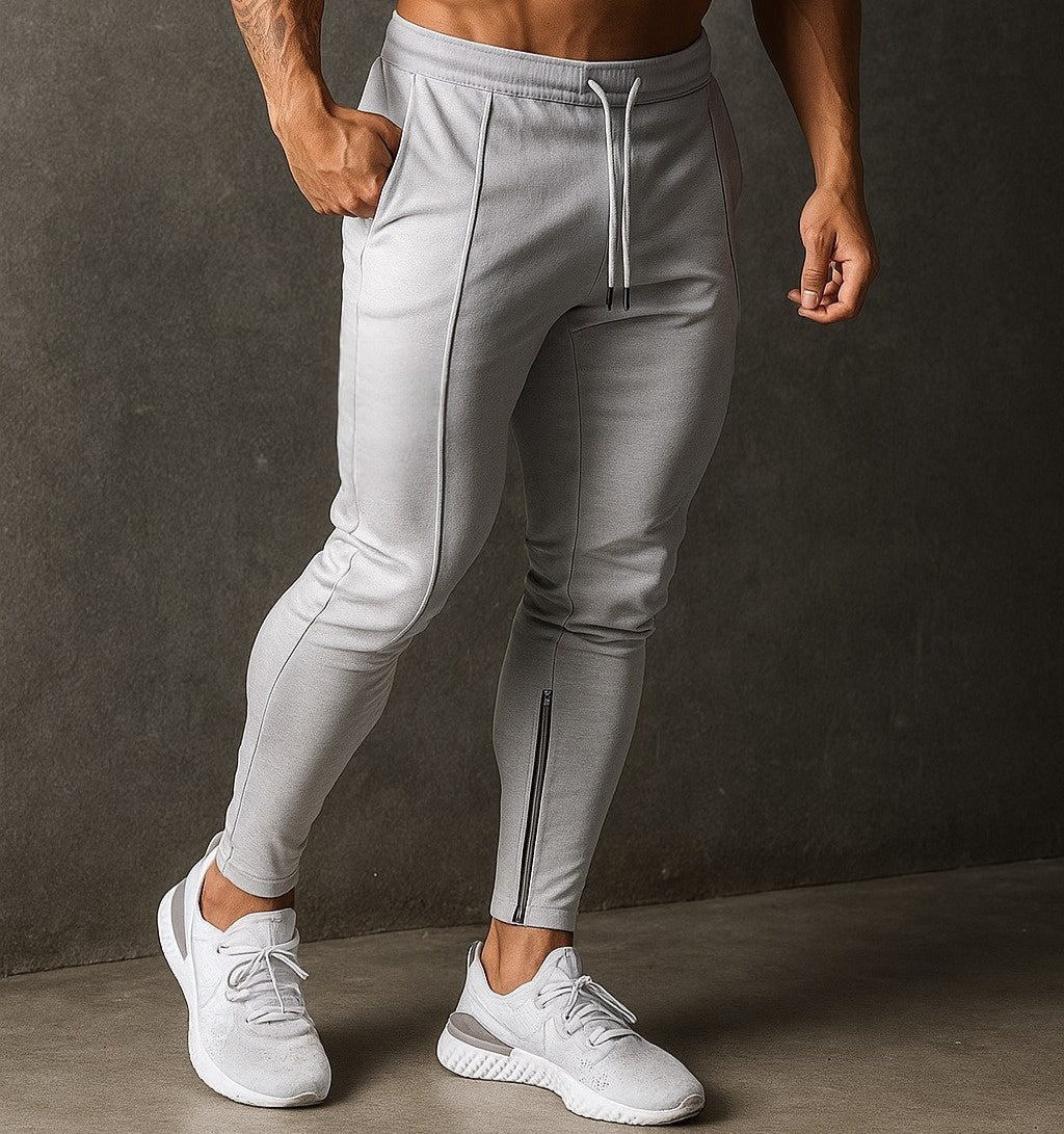 Alpha Lift "Apex Tech" | Premium Lifting Series | Tapered Tech Joggers | Elusive Gray